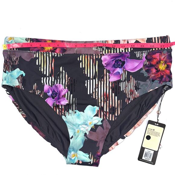 NWT Calia Wide Banded High Rise Swim Bottom in Botanical Garden Size 1X - Picture 12 of 13